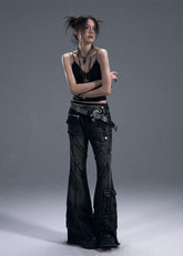 3D Pocket Flared Jeans